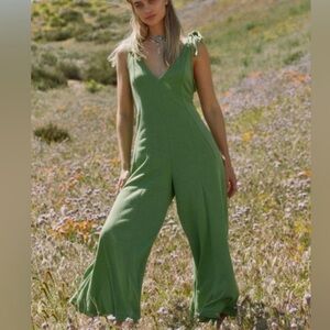 Free People Beach | Alice Tie Shoulder Wide Leg Jumpsuit - NWT